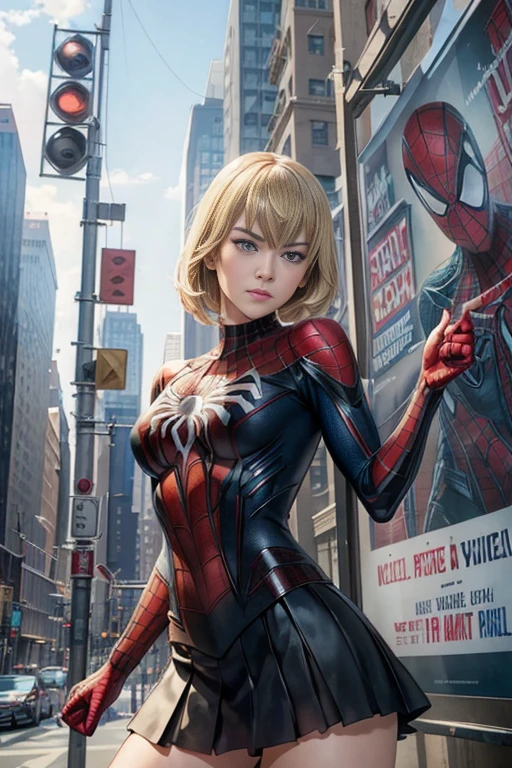 Yvonne Strahovski、マーベルコミックの映画Poster、so beautiful、Movies about Spider-Man、sexy、whole body、Wearing a skirt、Premiere Date、Poster、belly buttonを突き出す、new york、She's wearing a ripped Spiderman suit、The suit is torn、Wearing a skirt、Red and black color scheme、dynamic、masterpiece、highest quality、Super detailed、Very detailed、Delicate and beautiful shine、Ultra-high resolution、Cinematic、break、breakドロップ、(Torn clothes:1.5)、(Wet clothes:1.4)、Bare shoulders、Real Rain、Wet Hair、belly button、Exposed Skin、sexyな肩を披露