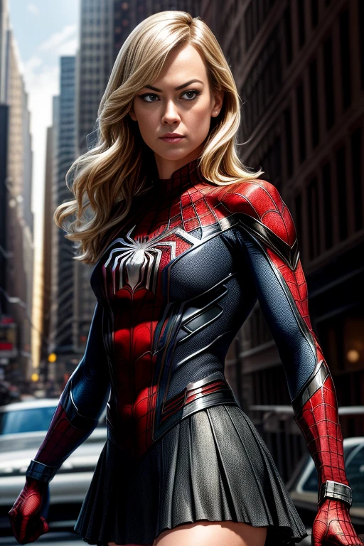 Yvonne Strahovski、マーベルコミックの映画Poster、so beautiful、Movies about Spider-Man、sexy、whole body、Wearing a skirt、Premiere Date、Poster、belly buttonを突き出す、new york、She's wearing a ripped Spiderman suit、The suit is torn、Wearing a skirt、Red and black color scheme、dynamic、masterpiece、highest quality、Super detailed、Very detailed、Delicate and beautiful shine、Ultra-high resolution、Cinematic、break、breakドロップ、(Torn clothes:1.5)、(Wet clothes:1.4)、Bare shoulders、Real Rain、Wet Hair、belly button、Exposed Skin、sexyな肩を披露
