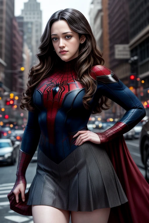 Kat Dennings、マーベルコミックの映画Poster、so beautiful、Movies about Spider-Man、sexy、whole body、Wearing a skirt、Premiere Date、Poster、belly buttonを突き出す、new york、She&#39;s wearing a ripped Spiderman suit、The suit is torn、Wearing a skirt、Red and black color scheme、dynamic、masterpiece、highest quality、Super detailed、Very detailed、Delicate and beautiful shine、Ultra-high resolution、Cinematic、break、breakドロップ、(Torn clothes:1.5)、(Wet clothes:1.4)、Bare shoulders、Real Rain、Wet Hair、belly button、Exposed Skin、sexyな肩を披露