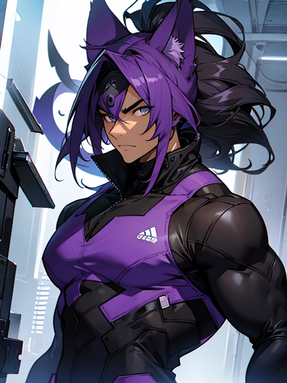 Meca Lobo, negro con morado