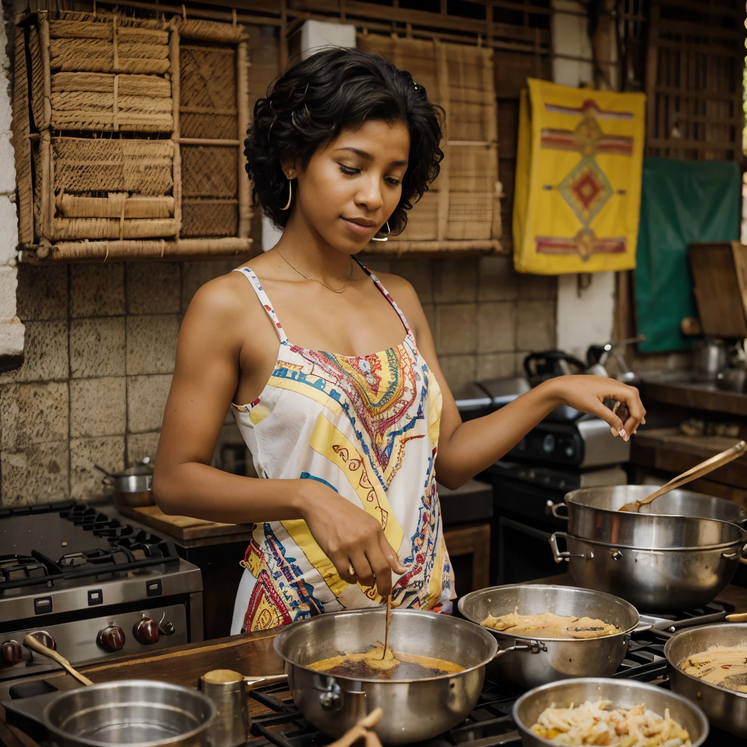 Map of Venezuela pointing to music, Afro-Venezuelan cuisine and crafts