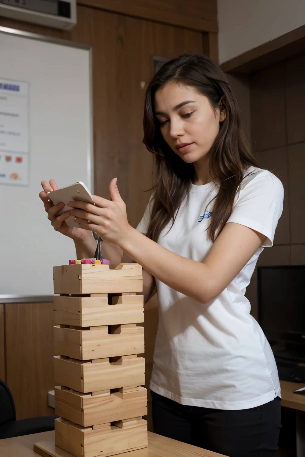 Our product is an emotional Jenga for Mental well-being. Can you imagine a game that helps you know yourself better?, expresar tus emociones y encontrar el apoyo que necesitas mientras te diviertes?

This game is based on the fact that each Jenga block has a question designed to reflect on emotions, sentimientos y experiencias; Besides, the players will share their joys, tristezas, miedos y todo lo que les inquiete en un espacio seguro y libre de juicios.
Besides, A space will be created where experience is shared with other players, formando una comunidad de apoyo.
