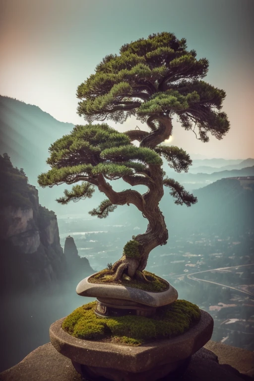 abstract colors, texture, film grain, skin pores:0.2 (tilt shift photography)1.2, intricate dramatic portrait of a beautiful (windblown)1.2 scifi steampunk (medieval fantasy magical bonsai tree)1.2 on top of a rocky mountain overlooking a futuristic (solarpunk)1.2 city, foggy morning, cinematic movie still frame, blade runner 2049, punk hair style, altered carbon, (analog style)1.3 (film grain)1.3,
(best quality, high quality, absurdres, intricate detail, masterpiece, cinematic), highly detailed, motion blur, film grain, noise, lens effects,
