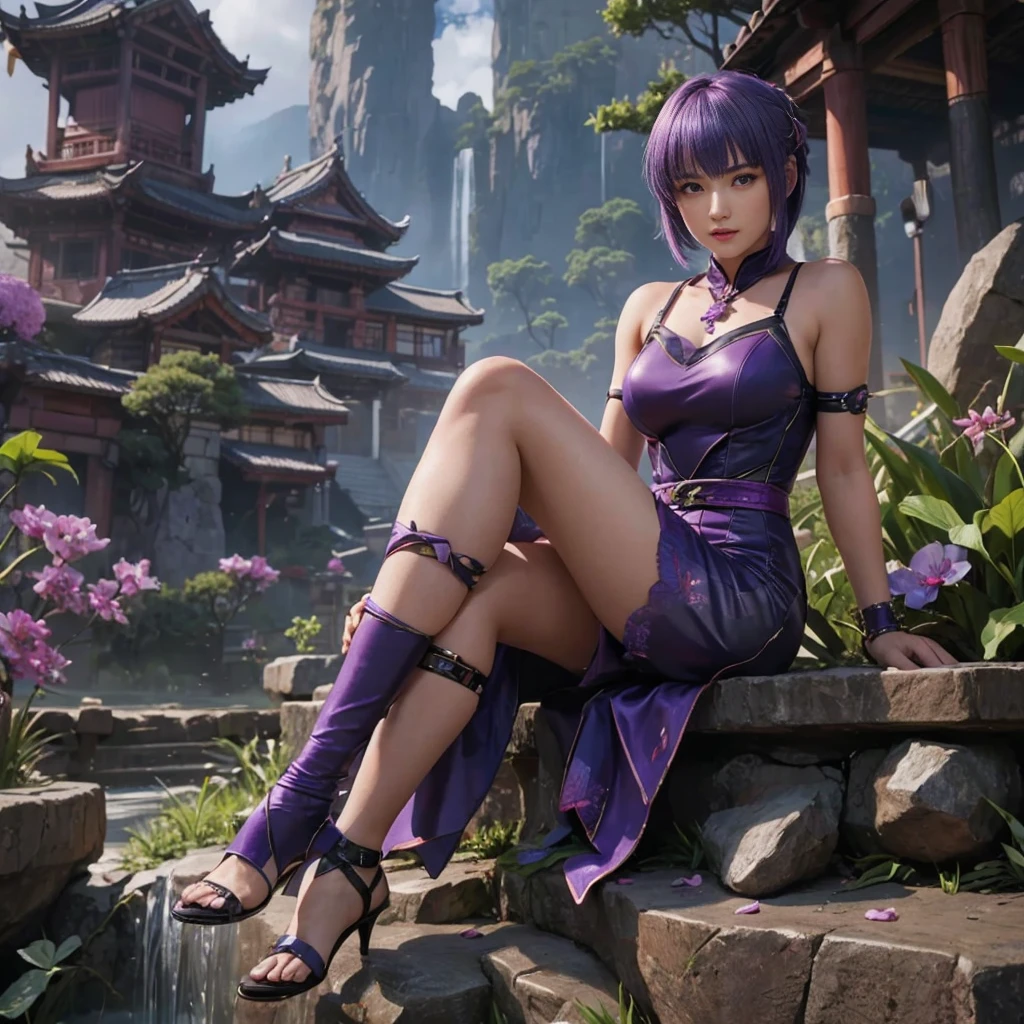 Ayane, (melhor qualidade,ultra-detalhado),(Realista:1.37), rosto bonito e detalhado, Textura ultrarrealista, rosto delicado, corpo delicado, batom vermelho, cores vivas. High definition, 8K. athletic body,