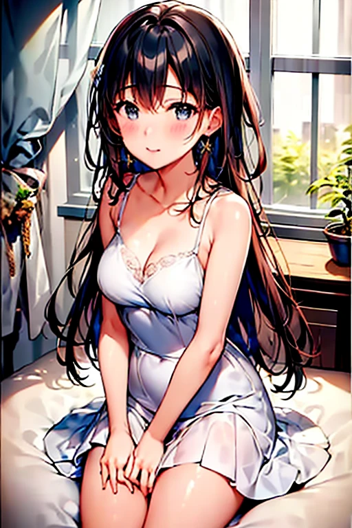 ((highest quality)), ((masterpiece)), (be familiar with), Perfect Face, indoor, Bedroom, Watching the audience,
One woman, Yuigahama Yui,
Open Mouth, Ecstatic expression, blush, smile,
Small breasts, Flat Chest, Young Girl, , , Girl,
Short Hair, Salmon-colored hair, Salmon-colored eyes, Side Pony,
Leg spread,