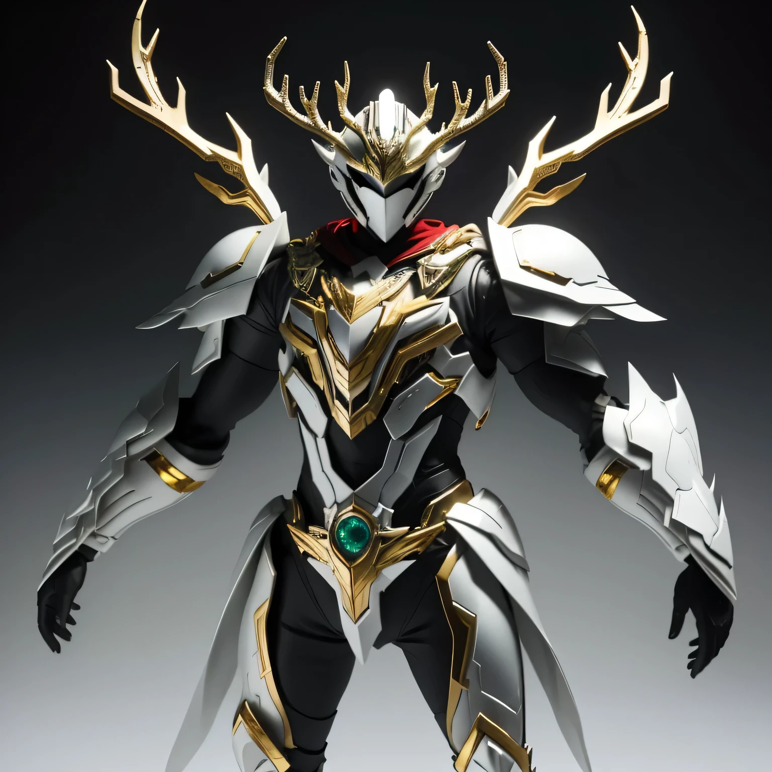 best quality)), ((masterpiece)), (detailed), perfect face, Silver and White Sparkles, White Stag Kamen Rider, City background, Single person, Sleek White Stag Armor, Full Body, White Stag Base, Kamen Rider, 1 male, Stag Antlers, full body