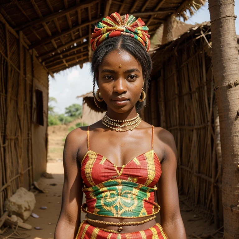 Beautiful woman, 25 years old, Guinea 🇬🇳 , Fula ethnicity,  cultural costumes 