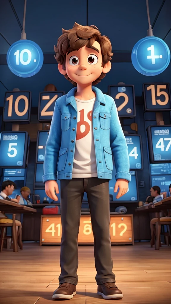 A who around and behind him the numbers 1 1 2 3 5 8 13 21