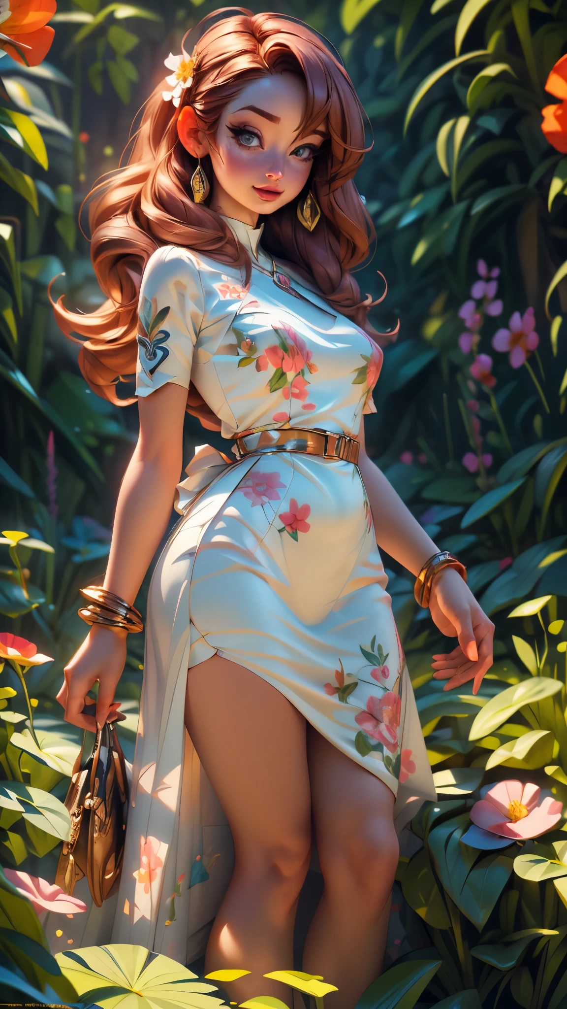 (best quality,4k,8k,highres,masterpiece:1.2),ultra-detailed,(best quality,realistic:1.2), VioletMonroe, lovely woman,field of poppy flowers,sheer yellow floral print summer dress,sunset,play,joy,beauty,harmony,portrait,soft lighting,vibrant colors, HDR, 8k, absurdres, cinestill 800, sharp focus, add_detail:2, Ultra HD | | | ((Fullbody-shot)) add_detail:2 (1woman, solo)