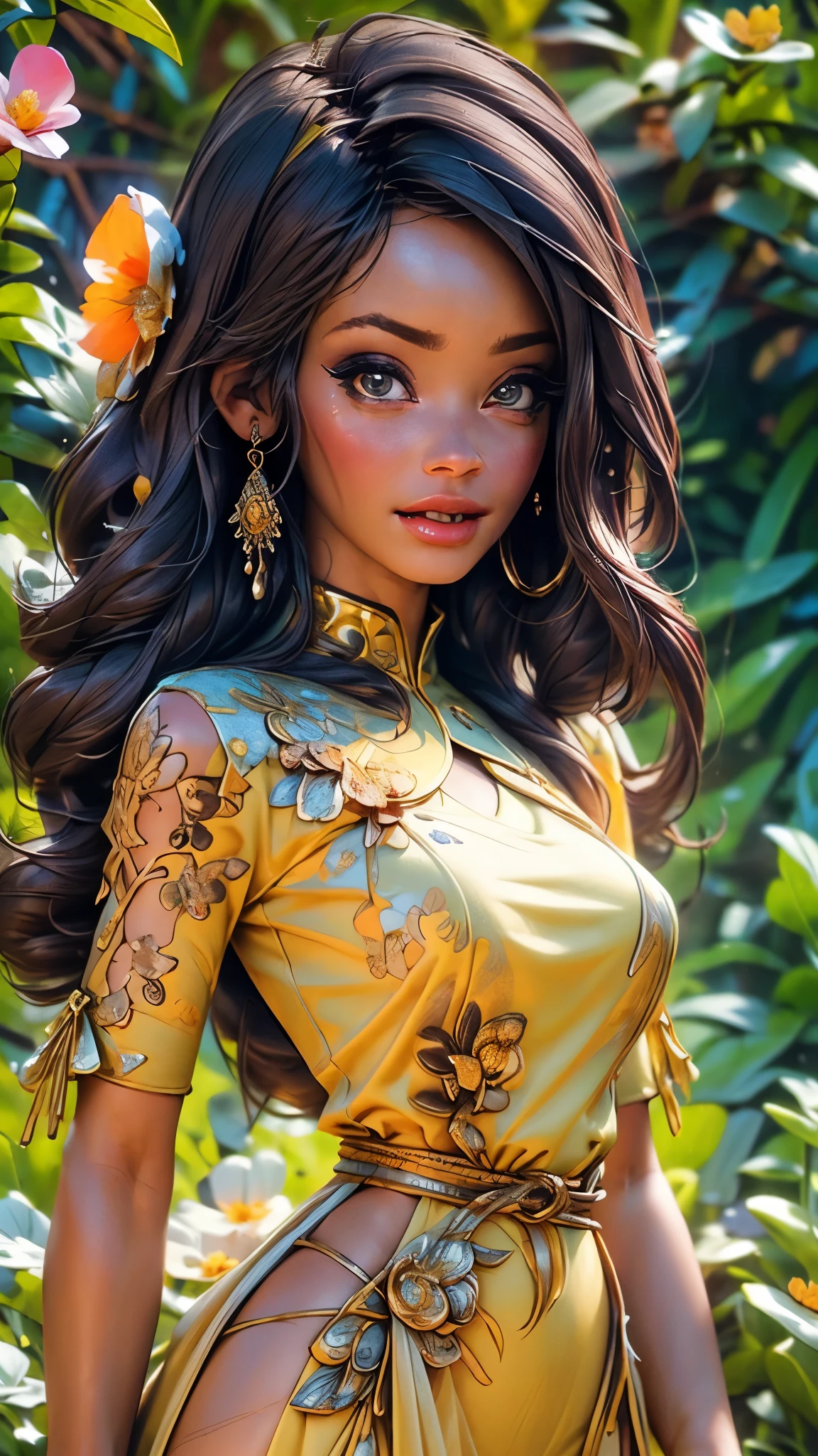 (best quality,4k,8k,highres,masterpiece:1.2),ultra-detailed,(best quality,realistic:1.2), lovely woman,field of poppy flowers,sheer yellow floral print summer dress,sunset,play,joy,beauty,harmony,portrait,soft lighting,vibrant colors, HDR, 8k, absurdres, cinestill 800, sharp focus, add_detail:2, Ultra HD | | | ((Fullbody-shot)) add_detail:2 (1woman, solo)