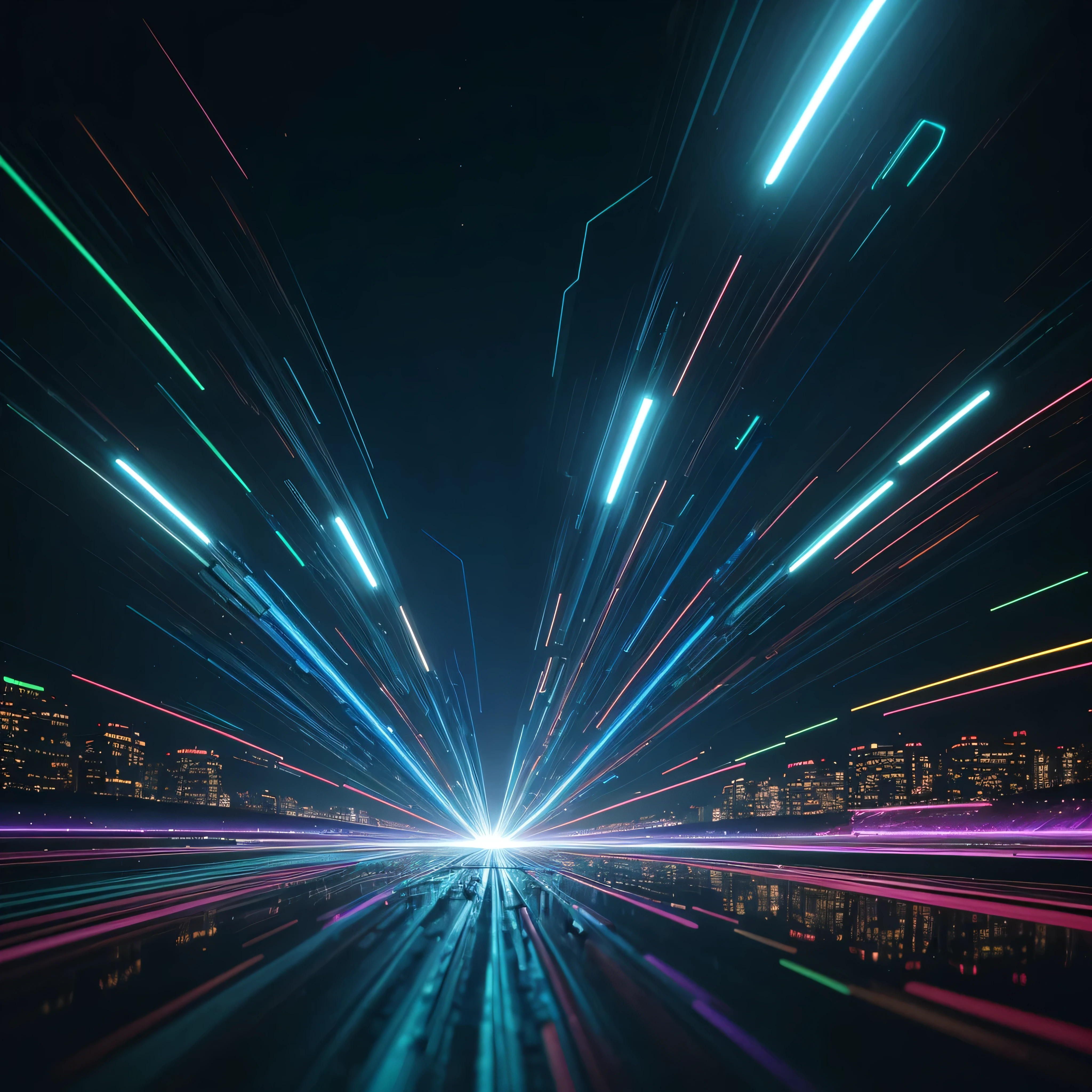 (best quality,4k,8k,highres,masterpiece:1.2),ultra-detailed,(realistic,photorealistic,photo-realistic:1.37),abstract background,tech line theme,blue,purple,futuristic,neon lights,dynamic lines,colorful composition,shiny reflections,sleek design,geometric shapes,futuristic cityscape,energy flow,vibrant atmosphere,innovative perspective,depth and dimension,nebula-like details,fluid motion,glowing accents,seamless integration,high-tech elements,sophisticated texture,focus on details,luminous gradients,interconnected network,modern aesthetics,light speed movement,sci-fi influences,artificial intelligence,cosmic energy,pulsating rhythm,ethereal ambiance,digital artistry,electrifying contrast,extravagant luminosity,immersive depth,technological advancements