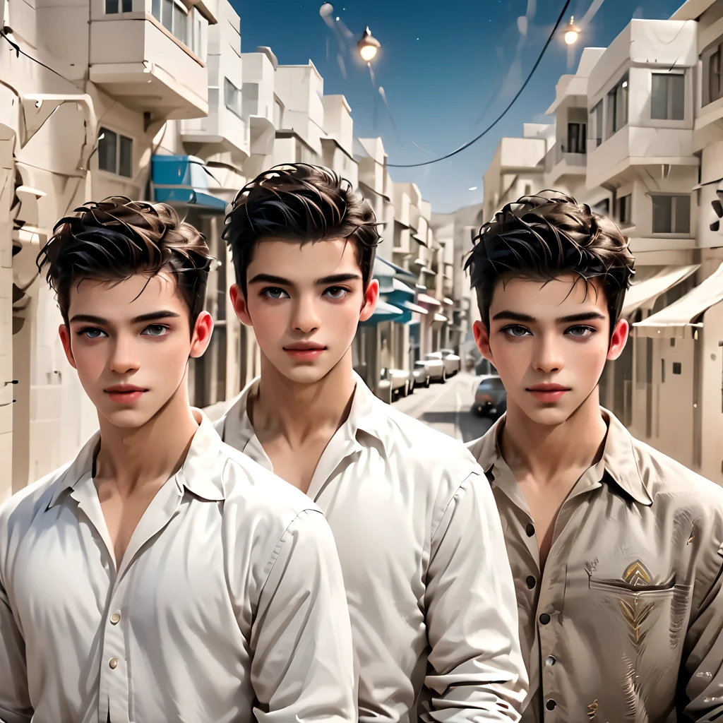Best quality overall physical looks Very high quality somewhat Anime look with to it but set in 1950s Israel with both males and very attractive feminine females  more overal stronger more muscular looking attractive males that is can be very highly detailed more accurate authentic kinda Israeli=Israel cultural looks and appearances looking authentic accurate lifelike dignified very good looking beautiful and very cute looking very attractive handsome beautiful very Israeli like young men and women together in a very1950s Israeli type Neighborhood and period look and feel and style with 1950s style in Israel fashions and dress very with a very huger ranges DIVERSE VARIETY and variations versions of physical looks types and appearances of Israel/ Israelis males that are handsome tall quite muscular strong best quality for fingers with thumb very clearly sharply detailed and defined cute lovely feminine beautiful women Young very attractive and beautiful looking youths males and females best quality ratio both together in group settings Young very attractive very incredibly handsome a little vaporwave and beautiful looking youths male and females in kinda smaller groups of 5 to 9 settings with a DIVERSE VARIETY and whole ranges of different variations version of physical looks and types and appearances of Israeli types and appearances with shades and ranges of natural kinda dark chestnut and dark brown -Jet or raven black hair shades included in a realistic real like way a 1950s Israel look in background all sharper clearer detailed defines all images more detailed with a variety of scenes of 1950s Israel-Israeli life a beautiful real way also have kinda angled clearer sculptured sculpted almost model like looks and types handsome and beautiful real like authentic realistic" Women in 1950s female styles fashions dresses skirt  outfits with more of included in tones shades colors with tans khakis olives greens of all types ranges of blues reds oranges yellows with polk
