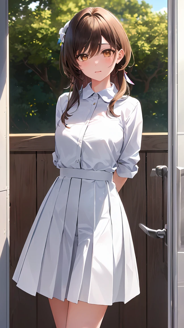 1 chica, solo, luminedef, escote, (ojos rojos brillantes)
ROMPER (anteojos, falda, camisa, , white camisa, pleated falda, anteojos, collared camisa, black falda, chaleco, corbata roja, bata de laboratorio, (white bata de laboratorio:1.2), brown chaleco:1.2),
ROMPER (breathe through,sudar mucho,rubor,Estar rojo en la cara,rubor),Stand at the door of the telephone booth,arms behind the back,
ROMPER ball gown, in the garden of trees, decoraciones de boda,
ROMPER ((Calidad superior, 8K, obra maestra: 1.3, ultra High Definition, Alta calidad, mejor calidad, High Definition, realism)), Sharp focus: 1.5, Hermosa mujer con cuerpo delgado, (manos perfectas, perfect anatomy),