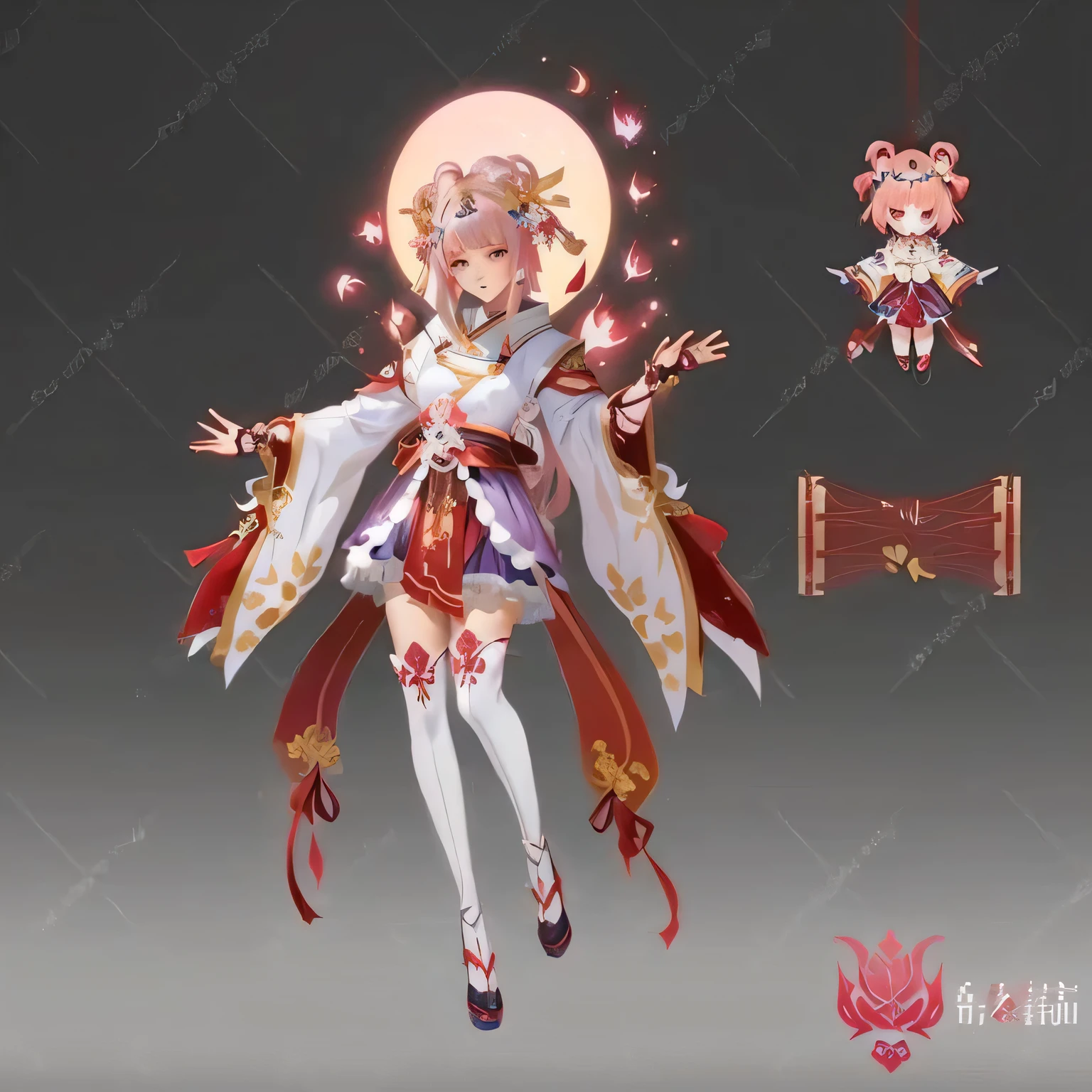 uma mulher com um vestido branco e uma roupa vermelha e branca com uma espada, keqing do impacto genshin, impacto de ayaka genshin, impacto genshin do jogo ayaka, traje com tema lunar, zhongli do impacto genshin, personagem de impacto genshin, Xianxia de corpo inteiro, magical girl style, Arte detalhada de Onmyoji, roupas de bruxa astral