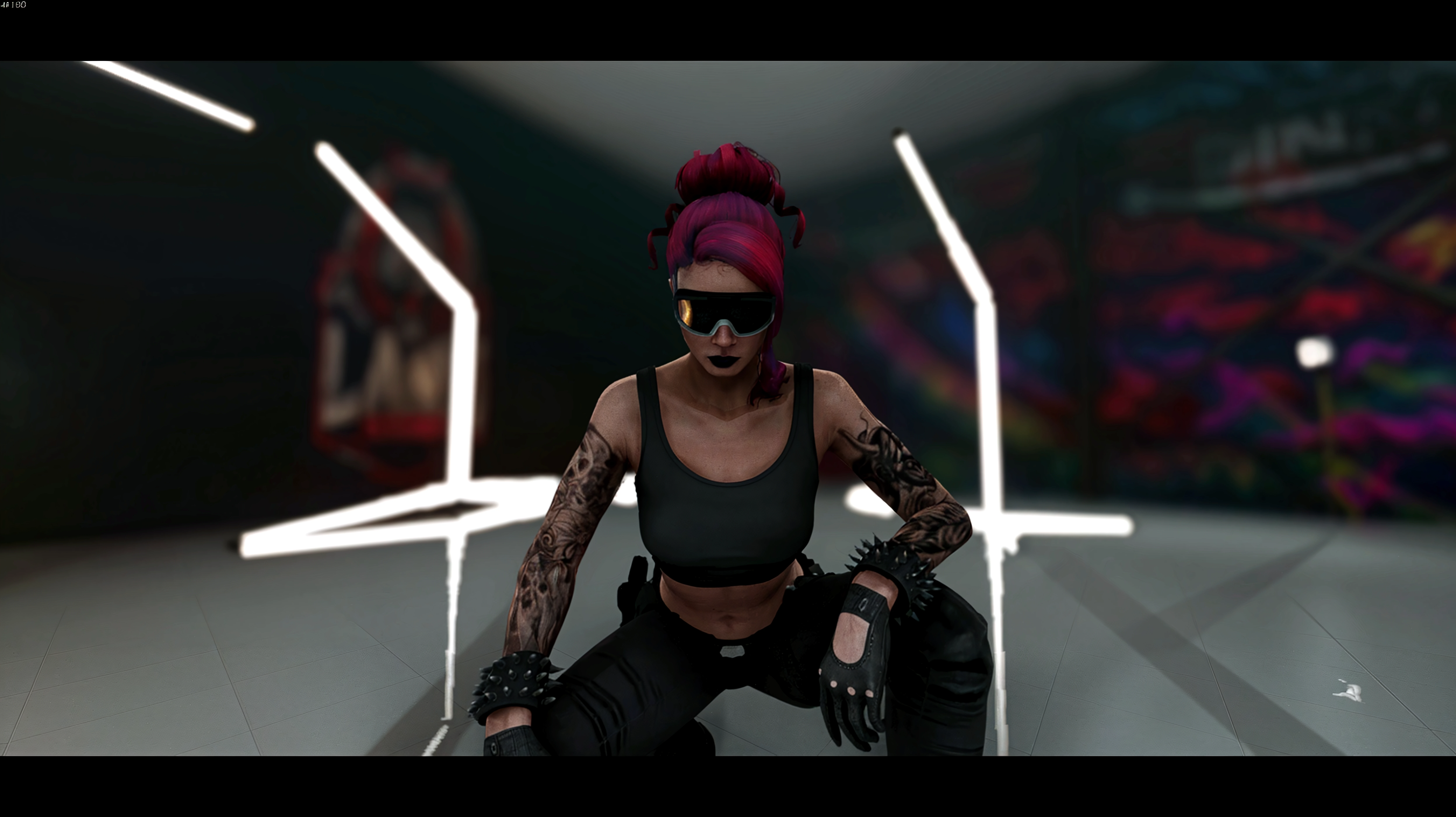 Best quality, highly detailed, ultra detailed, 1 brown skin boy, flat chest, male chest, slim curvy body, long pink dreadlocks, pink dreadlocks, pink eyes, vampire, pointy ears, sharp nails, black lipgloss, goth, black crop top, black mini skirt, fishnets, big butt, living room, leaning into camera, intimidating audience 