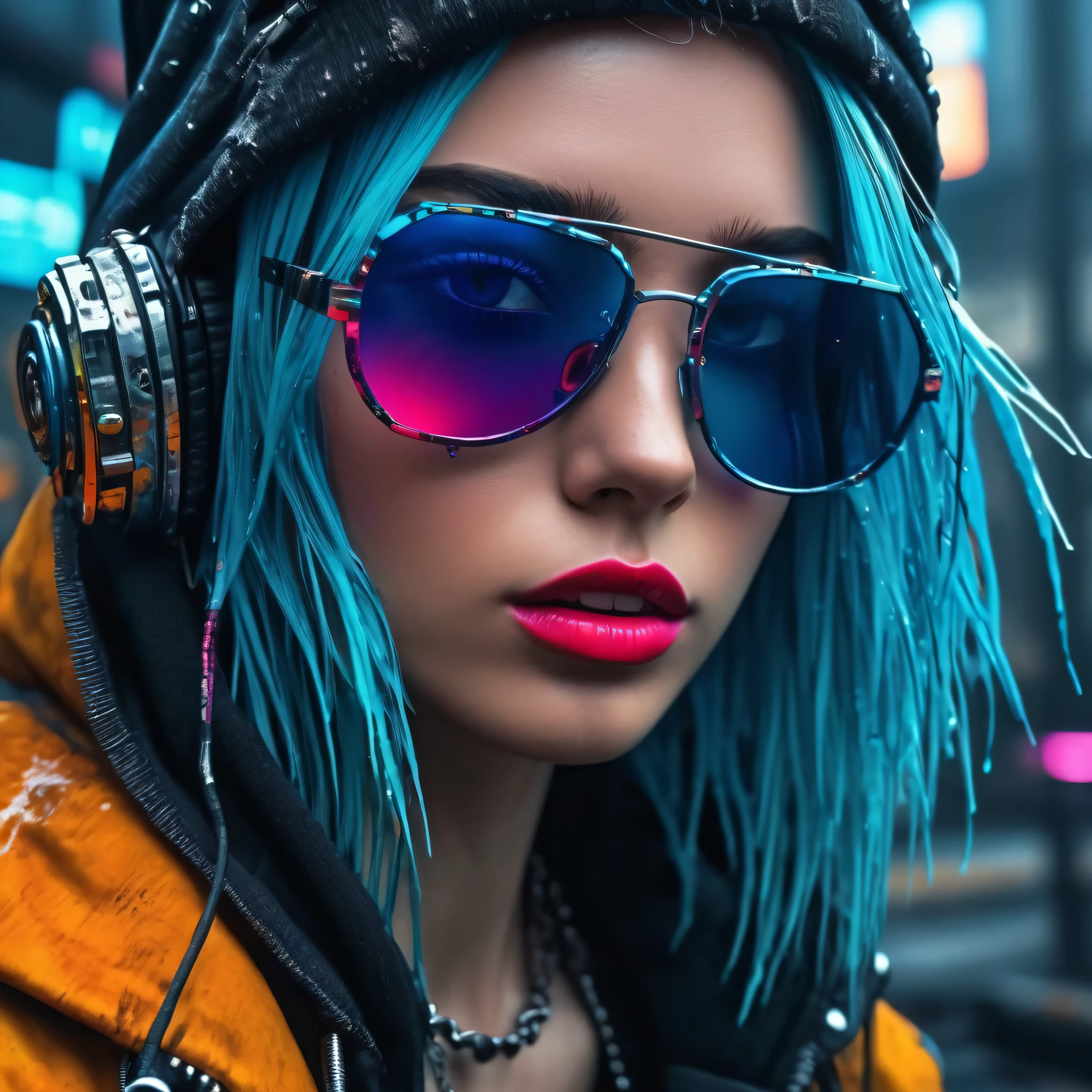 create an image demonstrating the style of ((Cyber Grunge)) style, hyper realism, 8k high definition, vibrant colors, sharp focus, insanely detailed