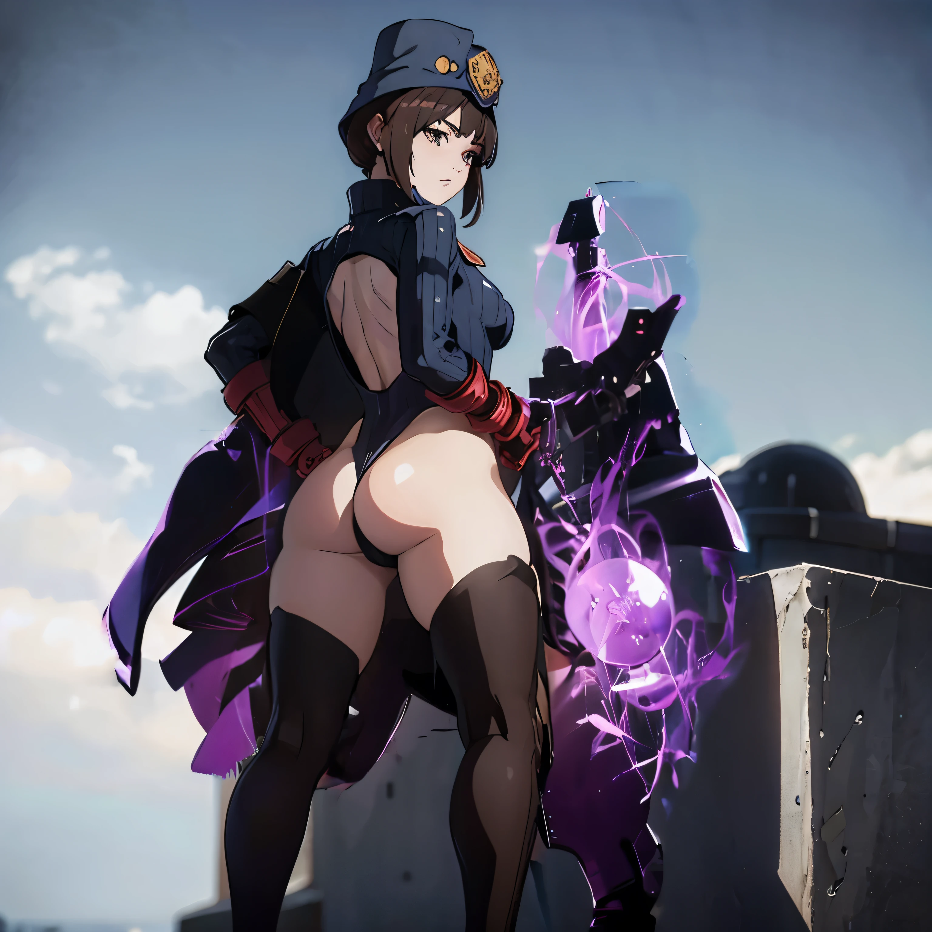 weapon, purple magic
