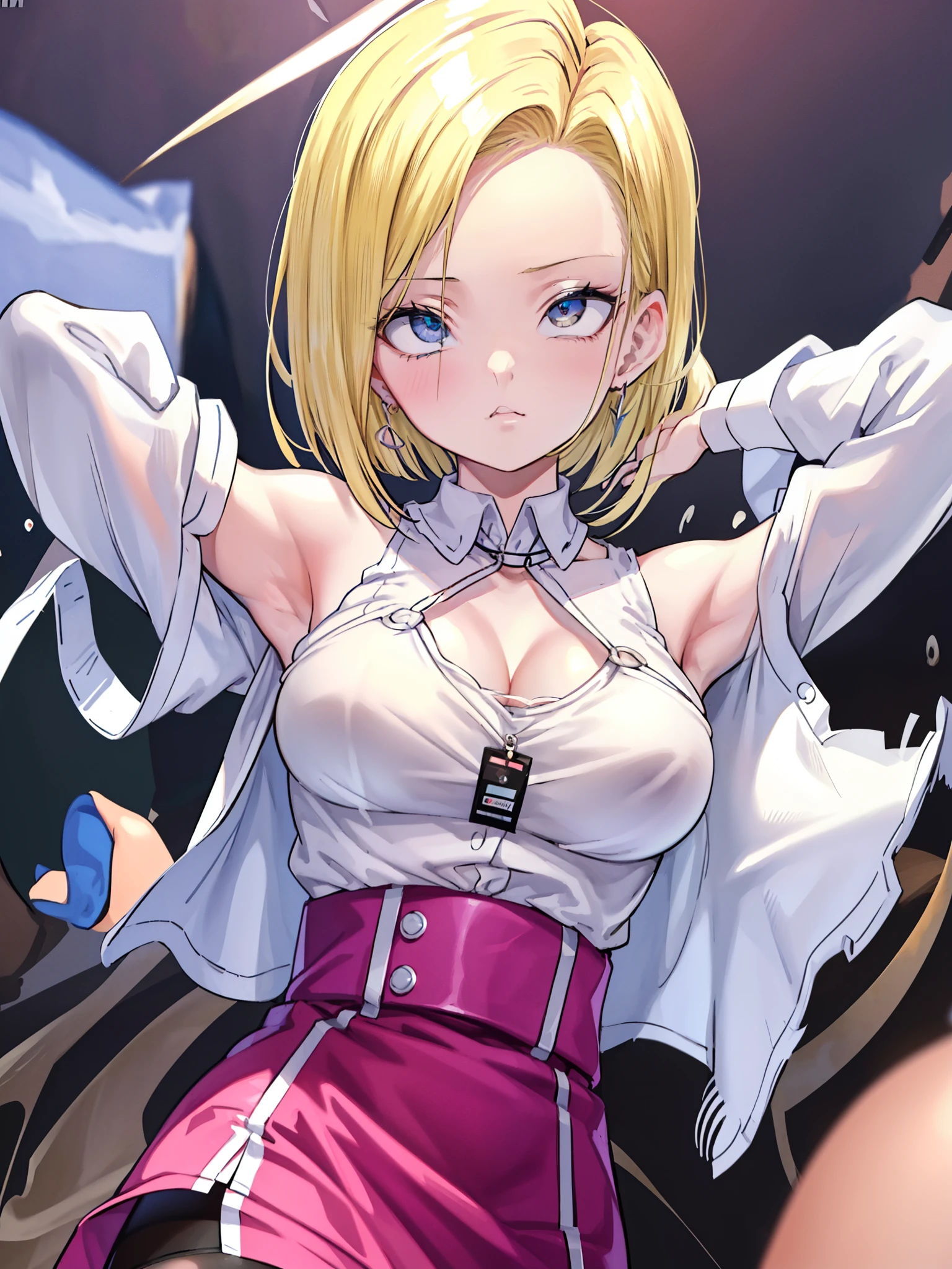 Pink and white off-the-shoulder short hair，，A great and dignified teacher, beautiful girl、(micro:1.4)Lace panties、avert your eyes、Huge breasts、((Lie on bed))、Lie、Disheveled Hair、(Pink blush)、(Enlighten)、[[Leg spread、Spread your legs]]、(solo)、Dynamic Pose、((Erect nipples))、(Female pubic hair)、(Puffy eyes:1.3)、 (Thin legs)、Hmph、Very detailed、Natural and harmonious composition、Fine art photography、Beautiful fingers,,blush,OL, end, Black suit jacket, Collared jacket, White dress shirt, Collared shirt, Neckline, button, strap, ID card on the neck, Black pencil skirt, Black Pantyhose,Stiletto heels,Business Bags,evening,sunset,whole body,avert your eyes,Embarrassing,blush, Outdoor rest, city,Destroy a building area (masterpiece:1.2), highest quality, High resolution, unity 8k wallpaper, (shape:0.8), (Fine and beautiful eyes:1.6), Very detailed顔, Perfect lighting, Very detailedCG, (Perfect hands, Perfect Anatomy),

