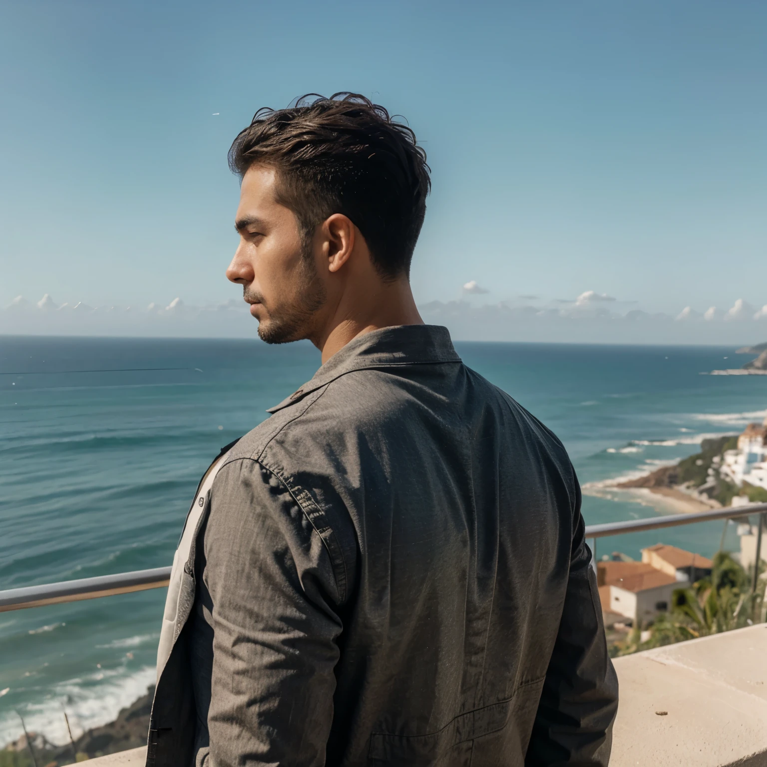 Hombre mirando el horizonte