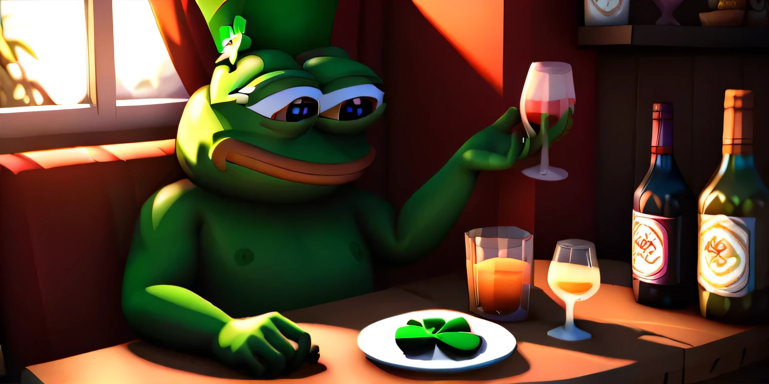 score_9, score_8_up, score_7_up, score_6_up, score_5_up, score_4_up score_9, score_8_up, score_7_up, score_6_up, score_5_up, score_4_up, pepe the frog getting drunk on St. Patrick's day in an Irish pub, 