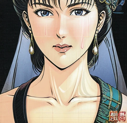 (best quality), (very aesthetic), (ultra-detailed), (best illustration),(a mature female),(NSFW),(perfect face),Suikoden,Mrs. Lin,((full_body)),((full_nude)),red cheek,sweating,skinny,doing blowjob