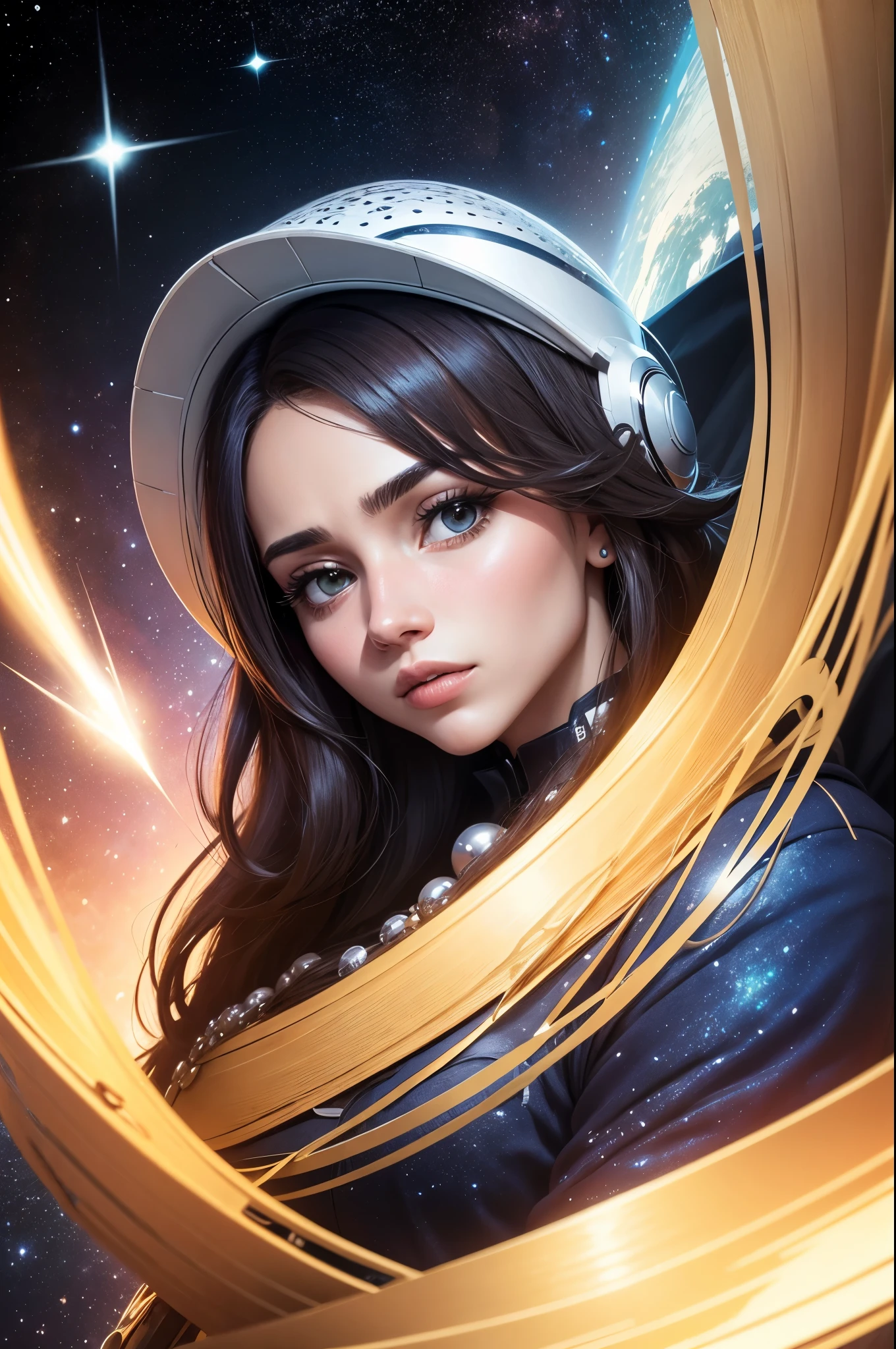 Um personagens de cartola segurando uma galaxia