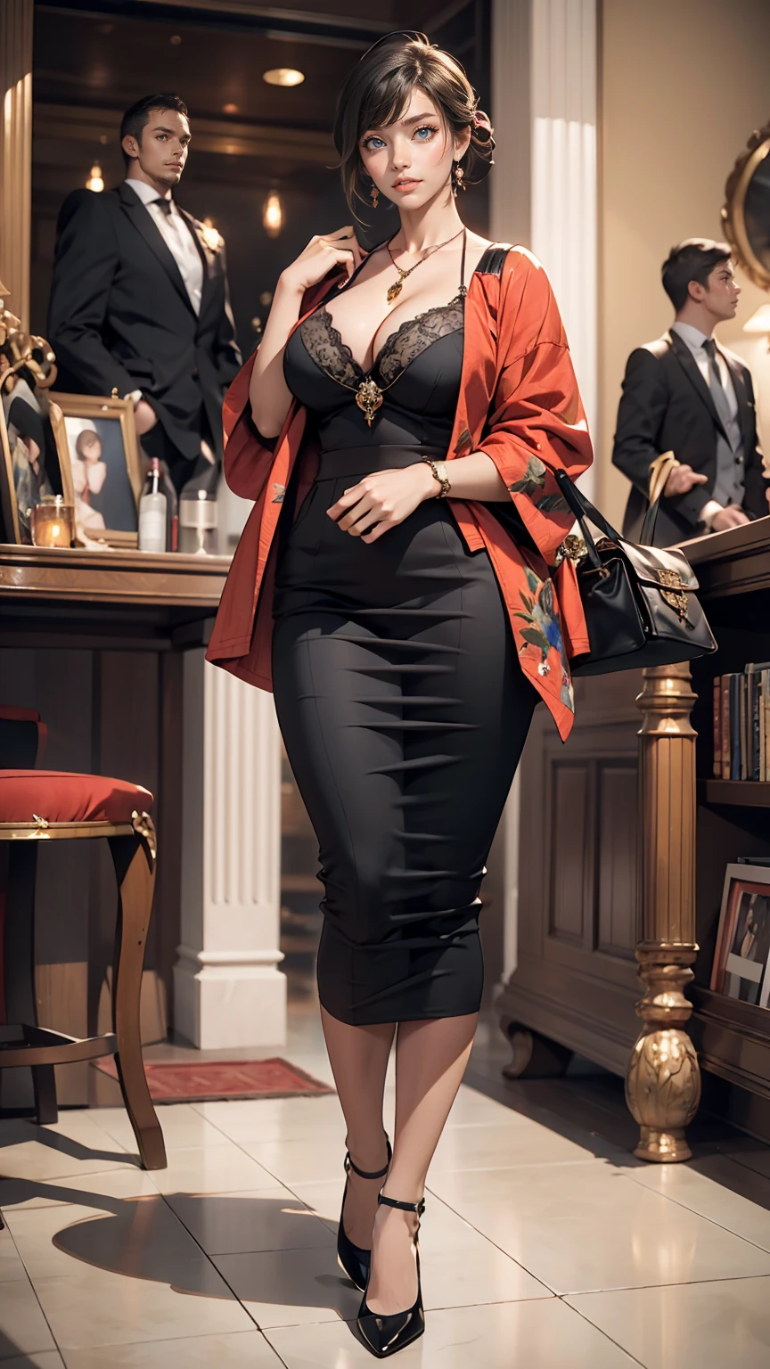 Full body photo of a mature woman of Royal Sister、Cleavage Emphasis