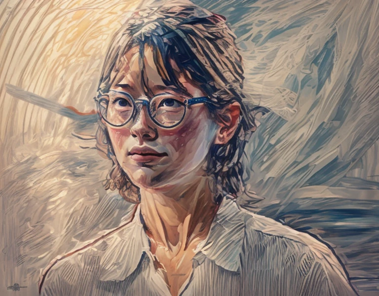 

drawing of a woman with glasses on her face by Meredith Dillman, instagram, serial art, traditional drawing style, girl with glasses, drawing style, wearing glasses, realistic line drawing, comic drawing style, line art portrait, sketch drawing, lofi portrait, sketch style, sketch drawing , drawn with photoshop, beautiful drawing style, realistic sketch, bold line drawing