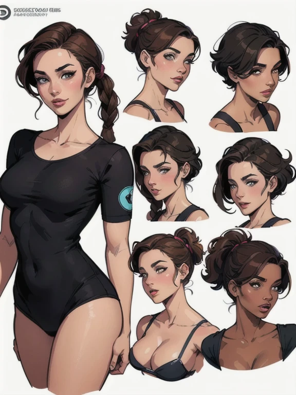 Rachel Weiszestyle Cartoon style digital illustration GTA style Turnaround sheet happy smile Character Lara croft full body cartoon image of a woman .cartoon style illustration, estilo de arte dos desenhos animados, estilo de arte dos desenhos animados, digital illustration style, design de personagens altamente detalhado, arte digital detalhada fofa, City fan art, Design de personagens de retrato, beautiful digital illustration, retrato de alta qualidade, Arte em quadrinhos, mulher jovem. expression of sexual desire Cartoon style digital illustration GTA style