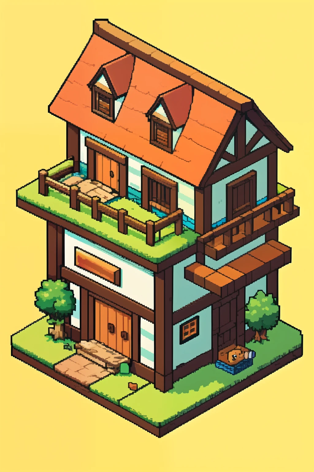 ((melhor qualidade)), ((Obra de arte)), (detalhado), a drawing of an island in isometric style with an old house with a worn roof and made with pencil only in the outline style of Akira Toriyama