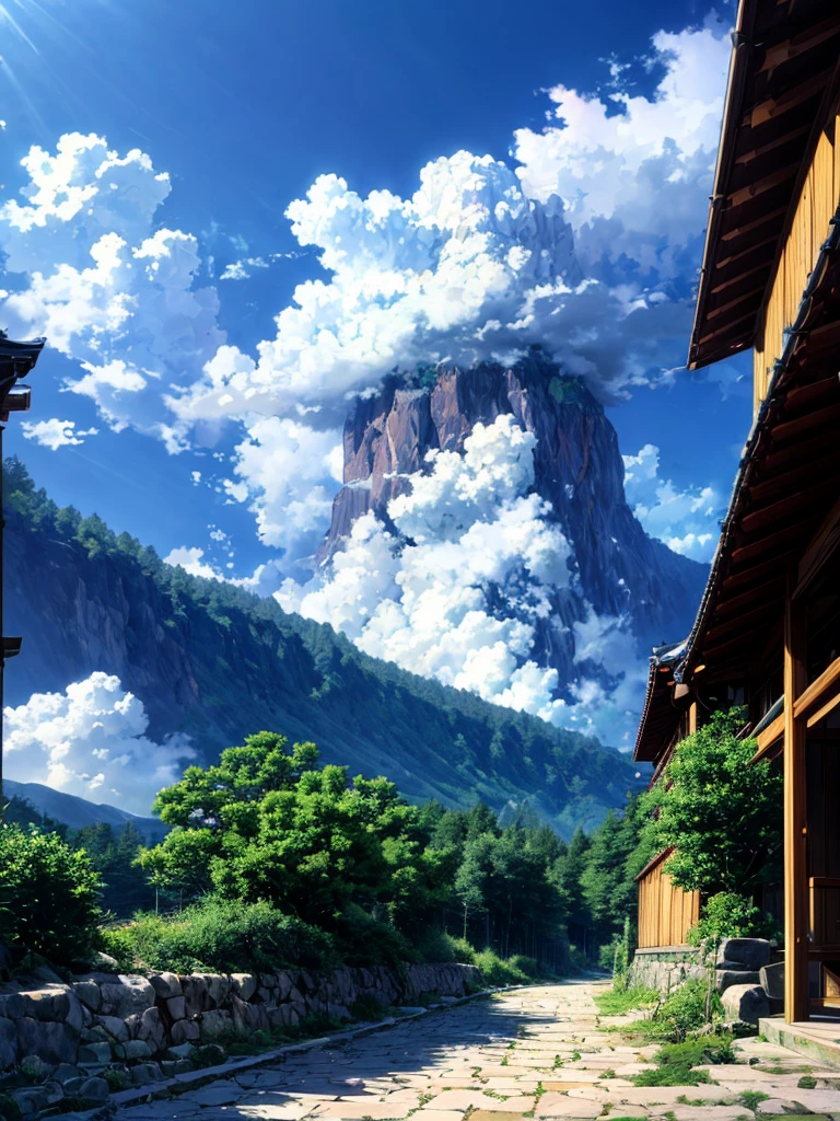 Summer sky Strong sunlight Deep Blue glowing clouds cumulonimbus Fluffy Clouds Nikko (Broke Effect)