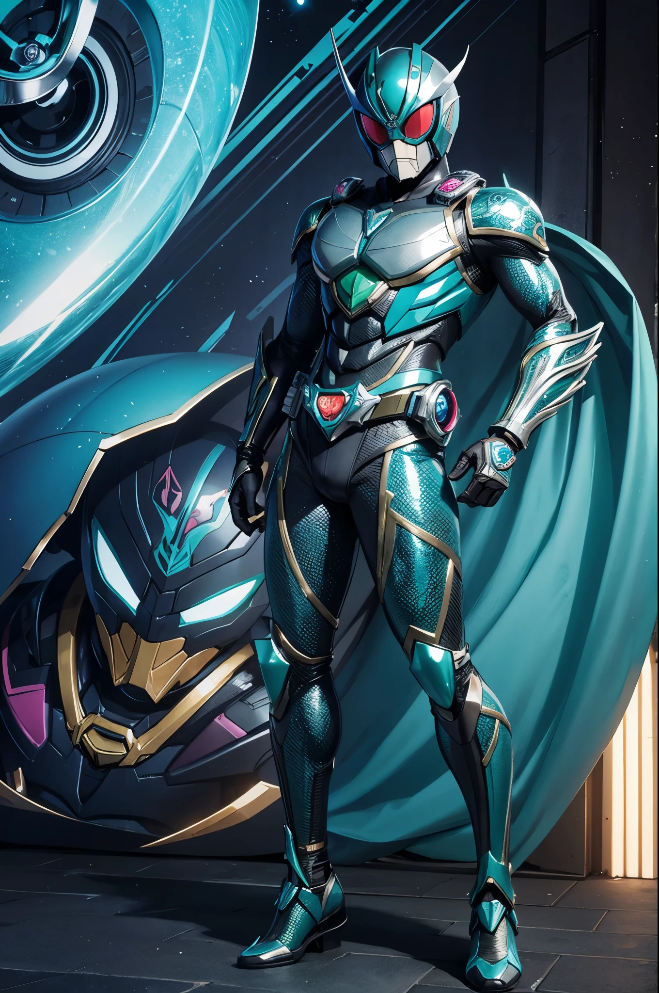 full body kamen rider mermaid motif