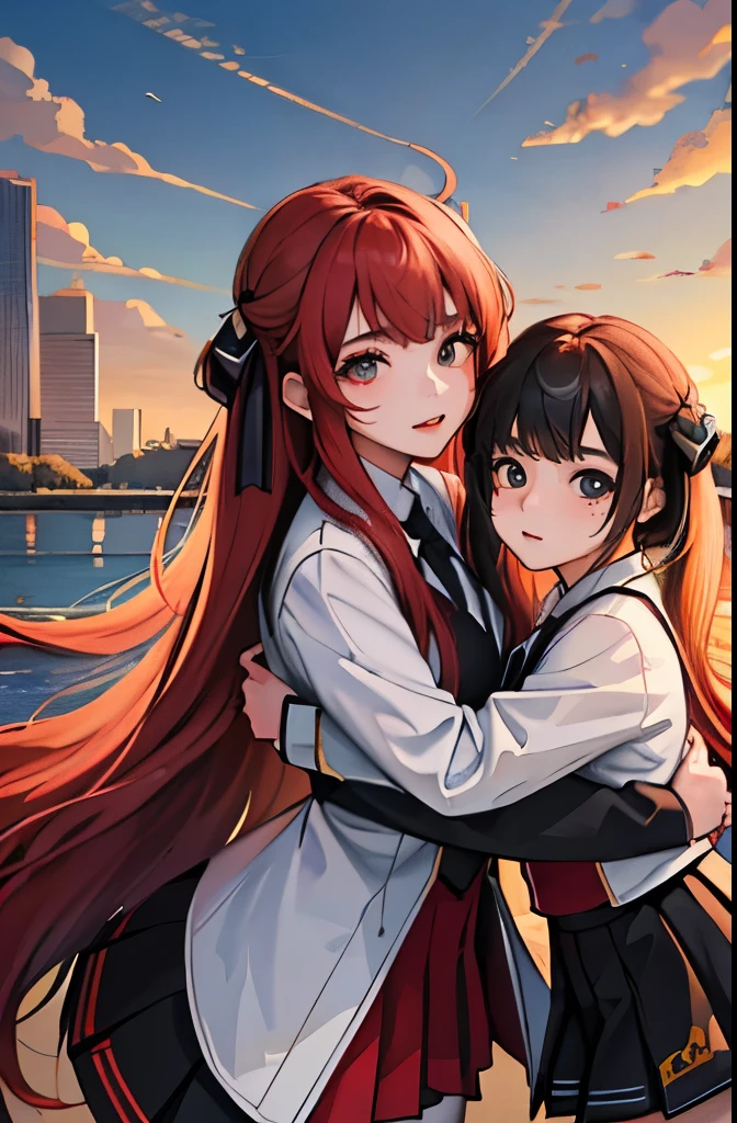 (8k, RAW Photos, highest quality, masterpiece:1.2)、、twins、2girls 、Hug、
