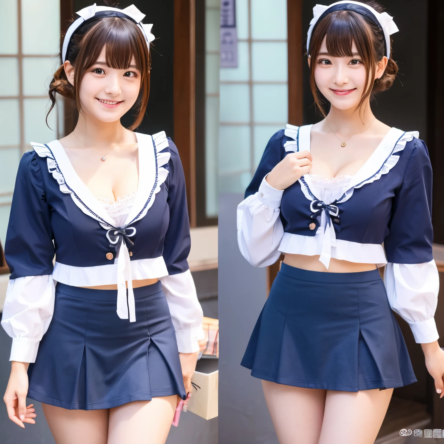 ((8K、Raw photography、Top image quality、​masterpiece、:1.2)), (realisitic、Photorealsitic:1.3), Ainu female idols, Cute 15 year old woman in Ainu costume, Female Idol Style Costume, Beautiful bare feet, Smile with all your might, Stage of an outdoor concert venue, Background of Hokkaido, cowboy  shot, dynamic ungle