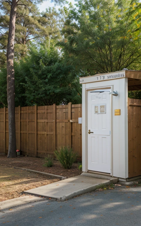 park restroom, There's a sign saying it's under repair.