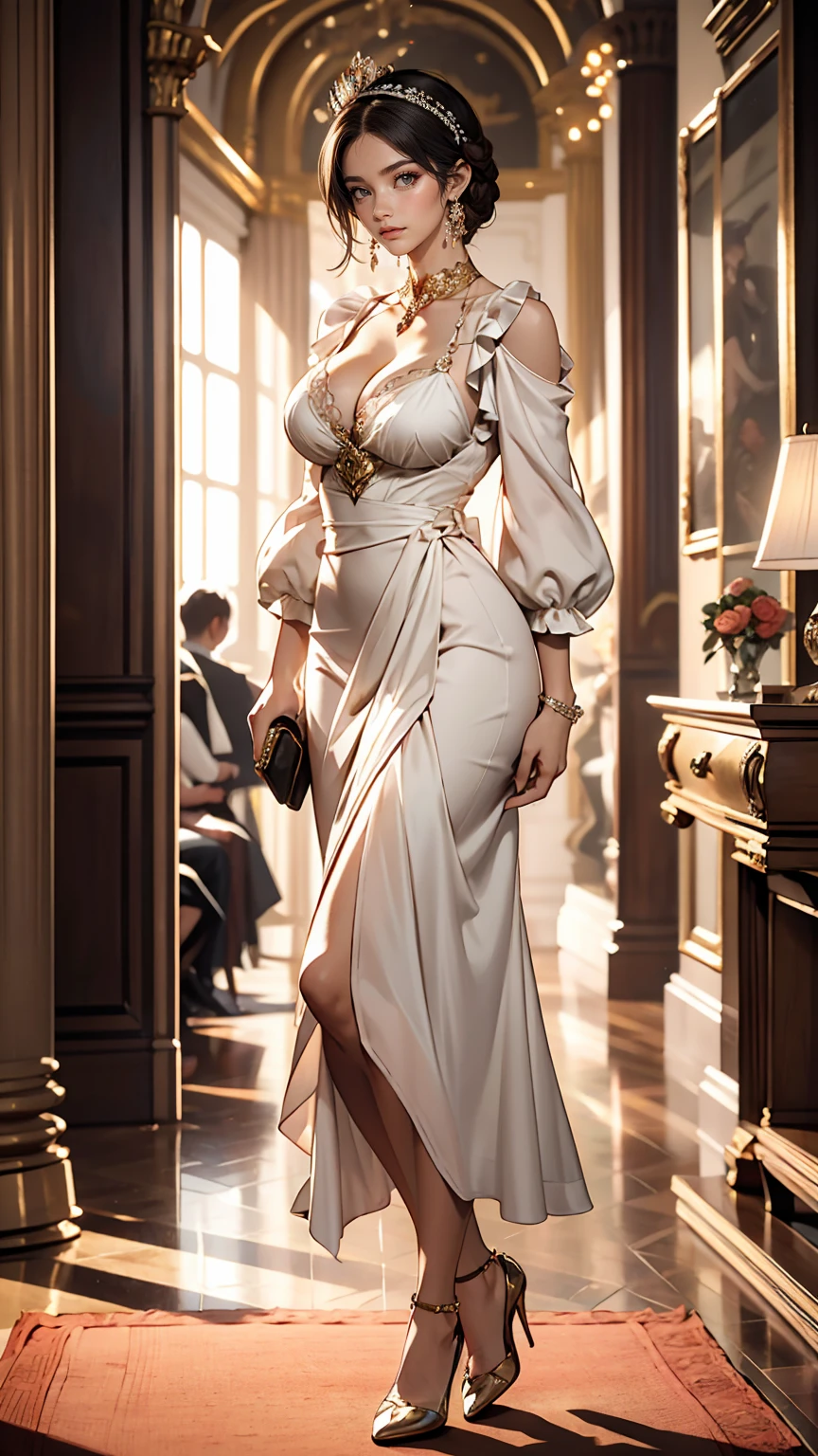 Full body photo of a mature woman of Royal Sister、Cleavage Emphasis
