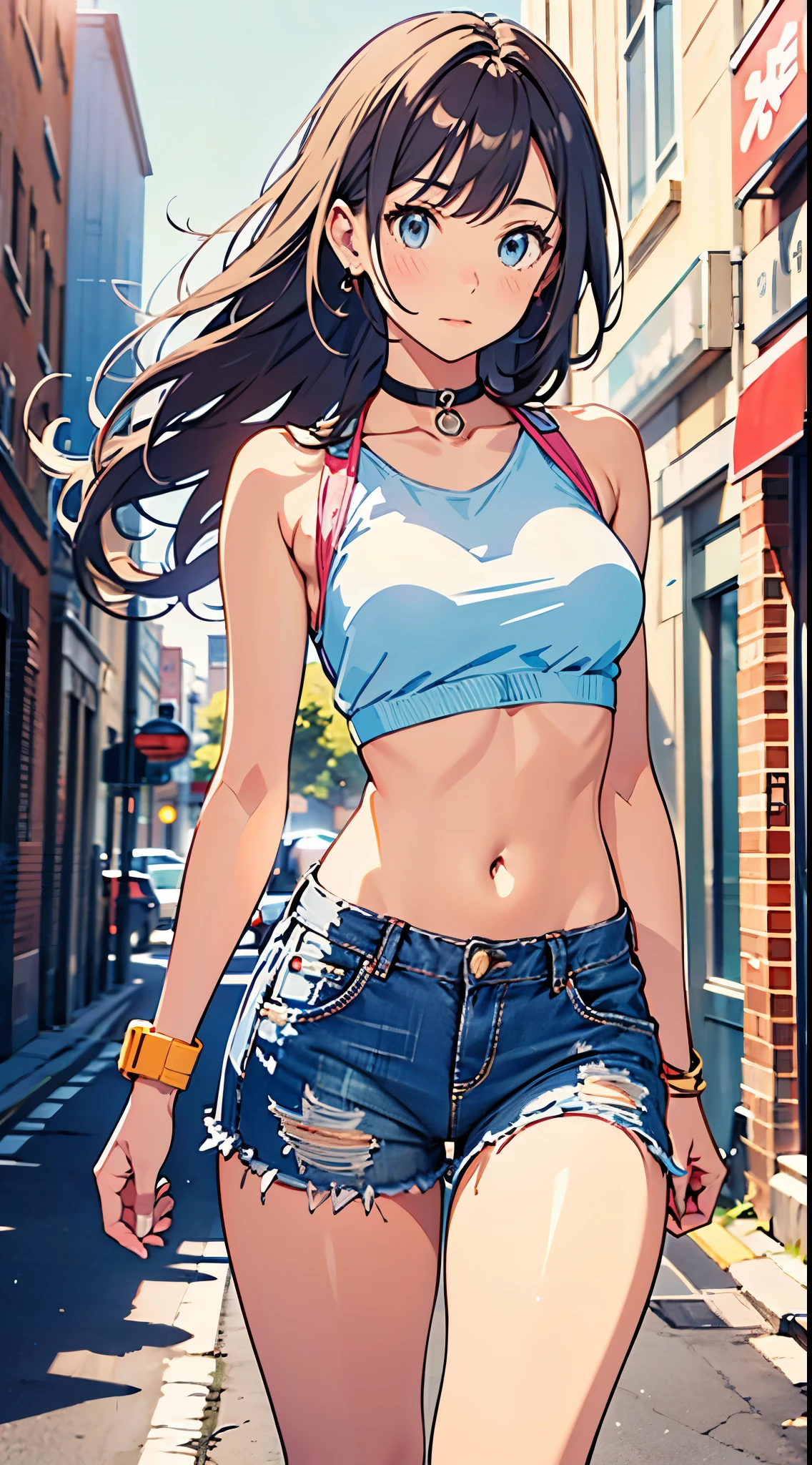 woonder woman, muito sensual, com roupas de funkeira, brasileira, rio de janeiro, dancing funk, rebolando, bunda grande, pernas grossas, usando um short jeans extremamente curto, usando uma mini blusa, umbigo com pirsing, sneakers Nike, cabelo comprido, Speaker behind, corpo inteiro, muito realista, extremamente sexy, 8k, 8k extremamente detalhado), (um extremamente delicado e bonito), (obra-prima), (melhor qualidade: 1.0), (ultra highres:1.0)