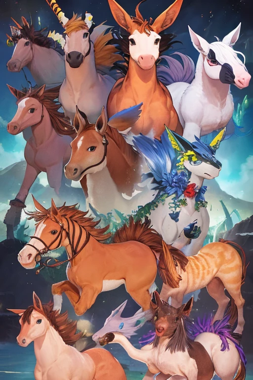 animal illustrations,mixed species,different kinds of animals,various species,diverse animals,digimon evolution,Ultimate Evolution,perfect body,ultimate body,horse,There is personification,digimon evolution,Ultimate Evolution,perfect body,ultimate body,UFO,有horse,There is personification