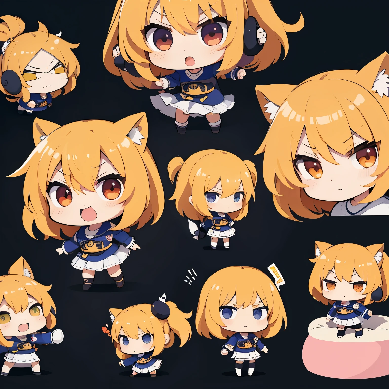 chibi, best quality, masterpiece, angry and puffy chibi, super deformed