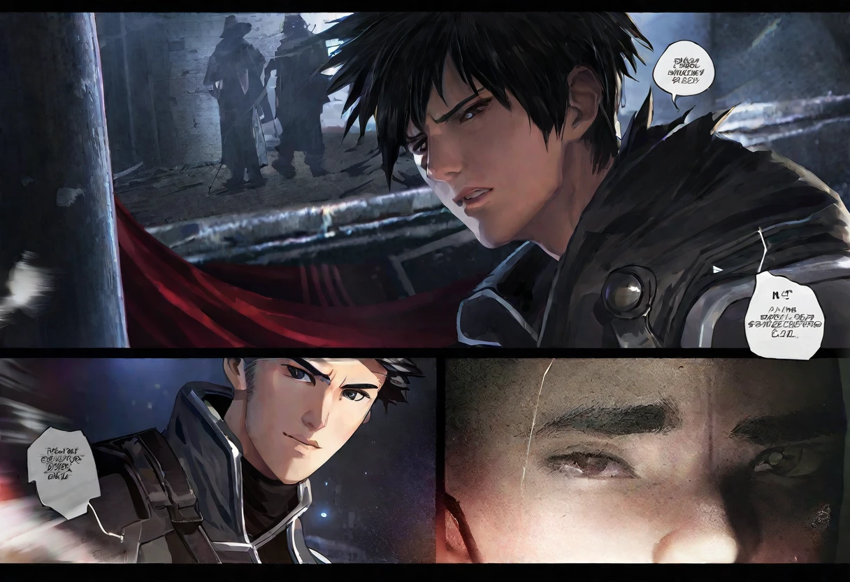 Saitama,confused,beautiful detailed eyes,beautiful detailed lips,extremely detailed eyes and face,longeyelashes,1 man(or 1 person),2:1 aspect ratio,handsome muscular body,black spiked hair,serious expression,expression of disbelief,"I'm his girlfriend":1.1,"couple photos":1.1,posing together, smiling,interacting with the crowd,asking the crowd for photos,"wrecked part of town":1.1,damaged buildings,rubble and debris,cracked pavement,dusty atmosphere,apocalyptic scene,post-fight setting,urban decay,dark and gritty,deserted streets,nighttime scene,moody lighting,high-contrast,shadows and highlights,monochromatic color palette with intense red accents,comic book style,gritty and realistic,masterpiece:1.2,ultra-detailed,eldritch,action-packed imagery