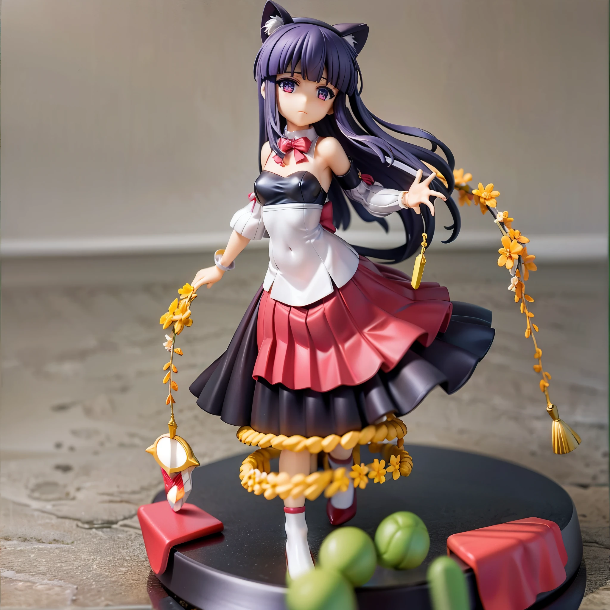furude rika figure standing by the window, figurine dress