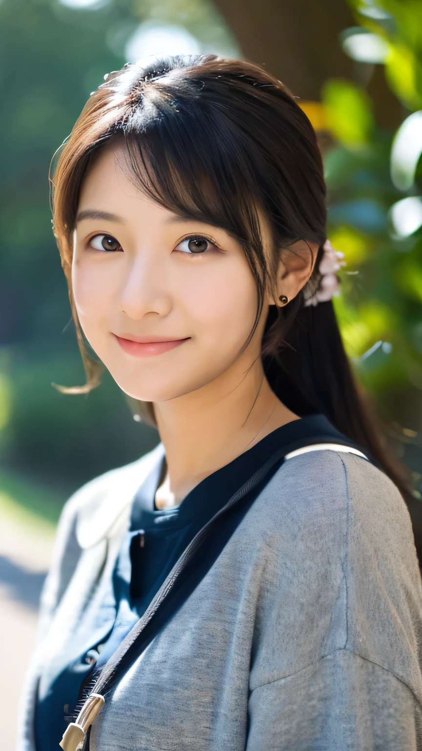 Female student masterpiece Very cute Natural atmosphere boyish 16 years old Shortcuts Dimples mole