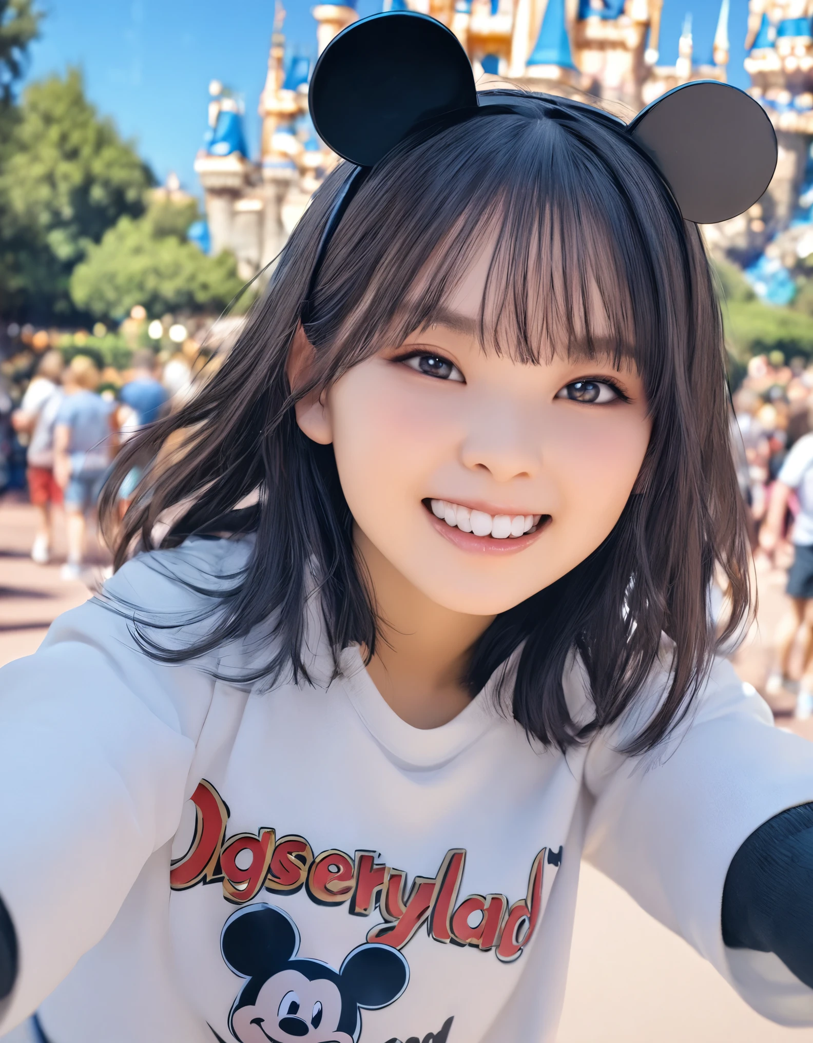 (best quality:1.2), 1girl, break, Disneyland