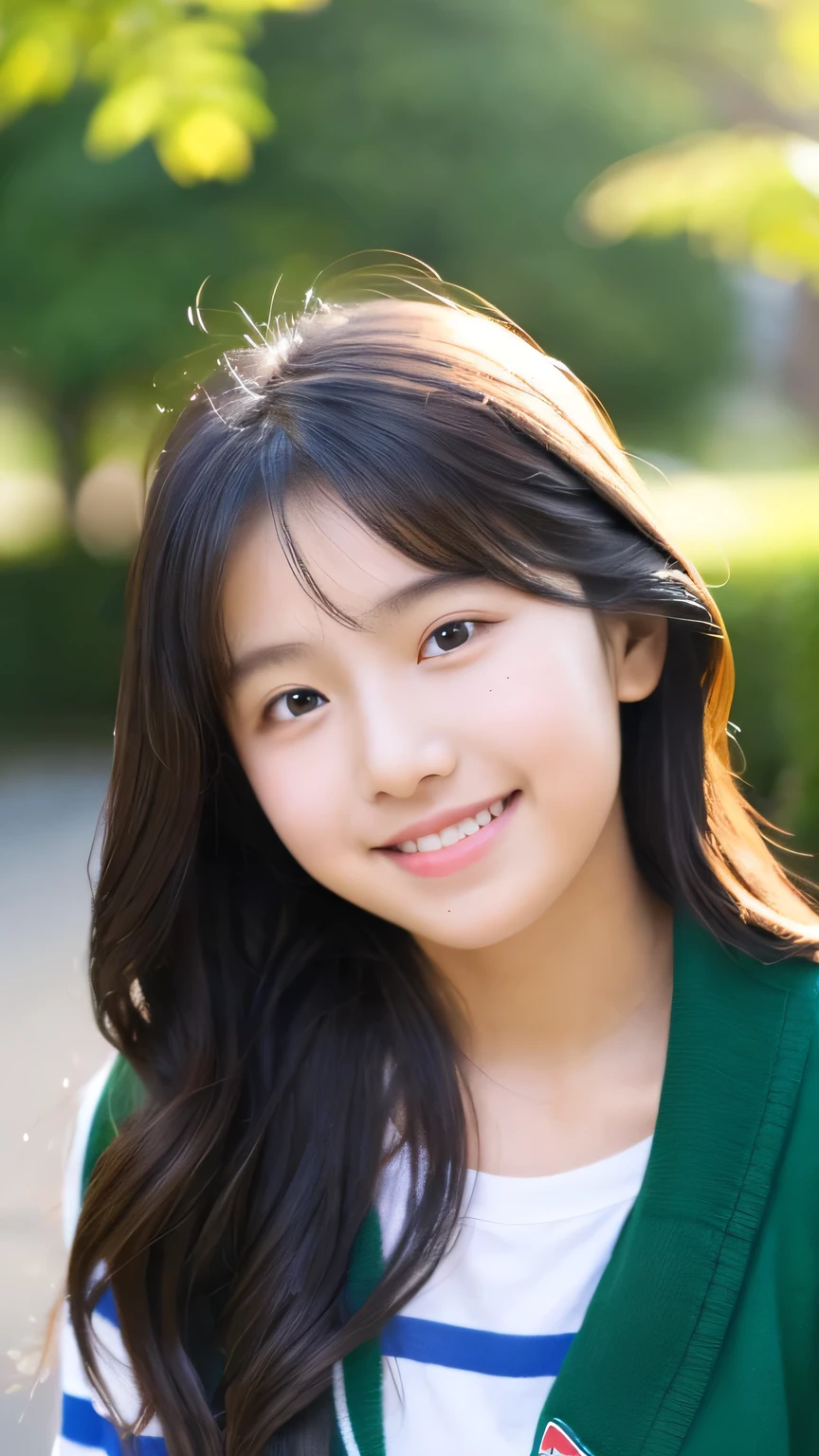 Female student　masterpiece　Very cute　Natural atmosphere　boyish　　Shortcuts　Dimples　mole