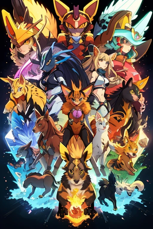 animal illustrations,mixed species,different kinds of animals,various species,diverse animals,digimon evolution,Ultimate Evolution,perfect body,ultimate body,horse,There is personification,digimon evolution,Ultimate Evolution,perfect body,ultimate body,UFO,有horse,There is personification,There is a cat girl