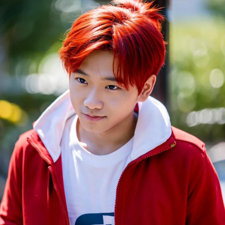 1 redhead Asian boy