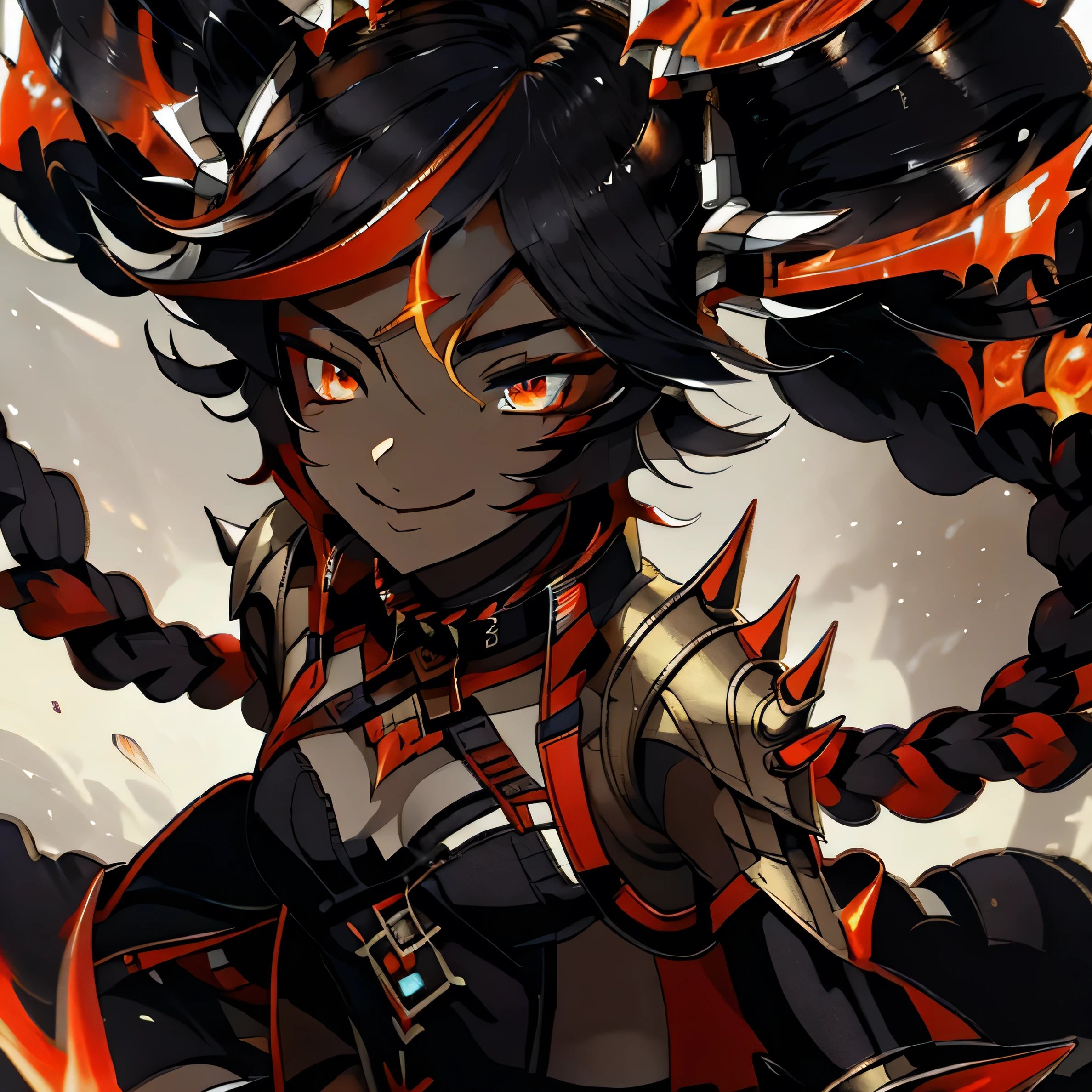 Xinyan with hell armor, Made of steel and magma, thick hell armor