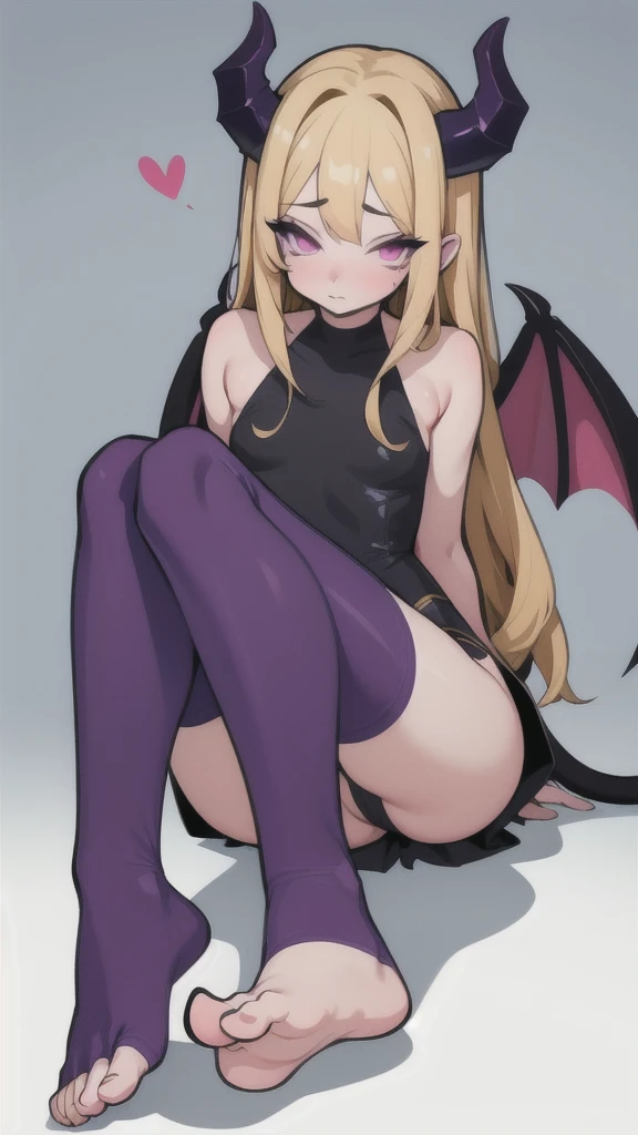 Complete body Vampirewings Peeled purple simple style color Demon girl hay horns anime 2d hair purple-pink small eyes Boku no hero posecompleta tail Boku no hero costume Boku no hero style, adult appearance, young older, , succubus, demon wings, HD, 4k, feet