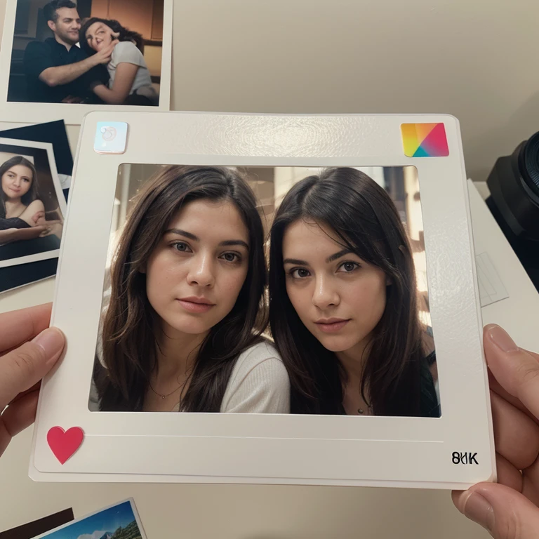 best quality, 8k, high resolution, ultra-detailed, extremely detailed, top quality, realistic, Couple Photo, a close up of a couple pictures, old photo scattered, polaroid photo of Couple, photo print, polaroid picture, 35 mm photo, detailed photographs, realistic polaroid picture