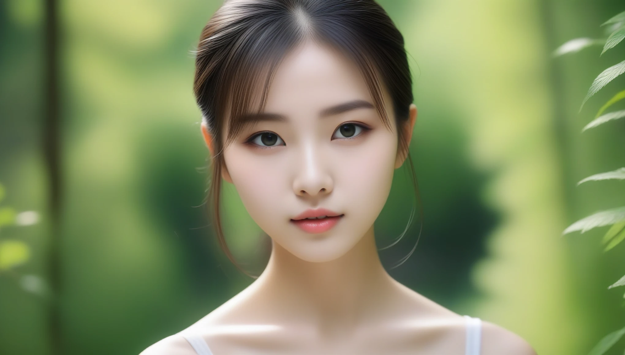 8k, 超High resolution, highest quality, masterpiece, Surreal, photograph, 1 girl, (:1.3), pretty girl, Cute Face, Beautiful eyes in every detail, 細かくdetailedに,masterpiece,Japan Female Announcer, Green grassland,With a brave look, Behind her, a green forest spreads out、Beyond that, Mountains in the distance々stands tall、((Anatomically correct)),((Good composition)), ((Good perspective)),((masterpiece)), ( ( detailed outline)),((extremely detailed)),((Digital Art)), ((well-proportioned body)), High resolution, High resolution, Full definition, Full resolution, detailed face, 4K,High resolution, sharp,perfection,depth,with depth,Sharp focus,Depth of Field Dynamic Pose、 Sexy pose、See through 、Looking at the audience、beauty,Long neck、Laugh a little、Please close your mouth and laugh、(((Ideal body type))),A-cup small breasts :2,、Portraiture:2、perfectionな解剖学、鮮明なdetailed、detailed、Surreal、Light and shadow,Strong light,Fashion magazine cover,Thin lips